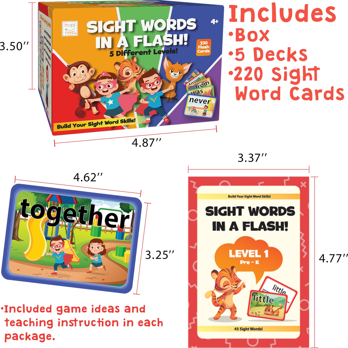 Sight Words - Flash Cards Set (Learning to Read)
