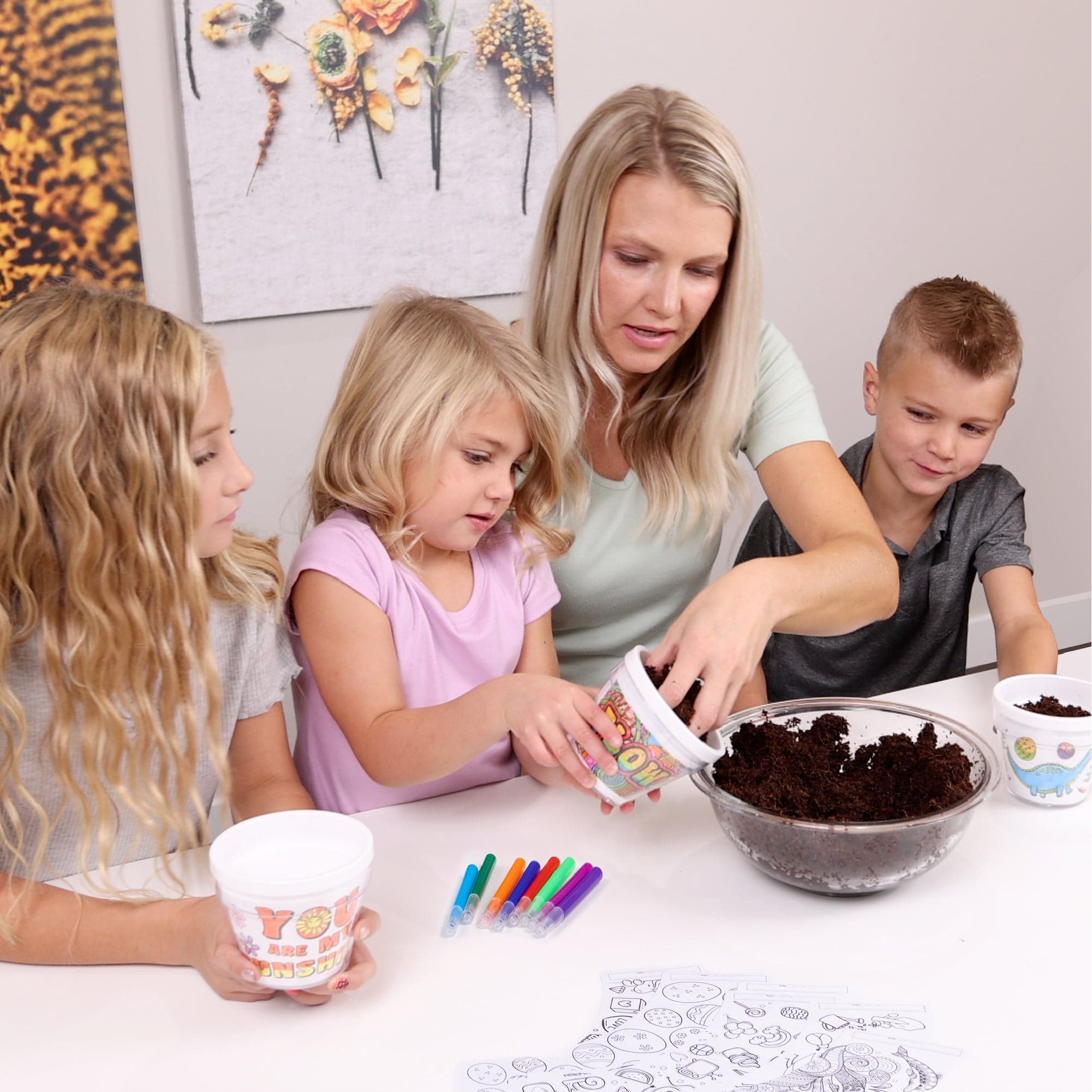 Doodling Pots Flower Garden Growing - Craft Kit - Hapinest