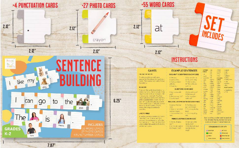 Sentence Building Learning Game - Hapinest