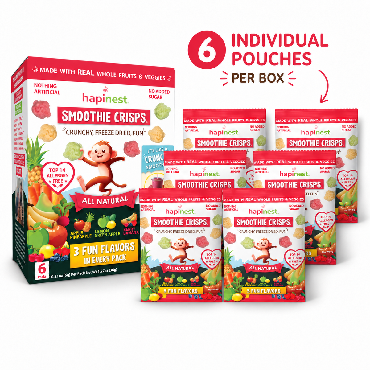 Variety Pack - Hapinest | Freeze Dried Fruits & Veggies
