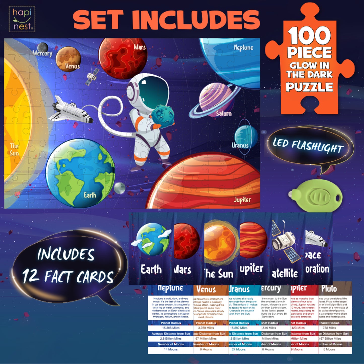 Glow in the Dark - Solar System Puzzle