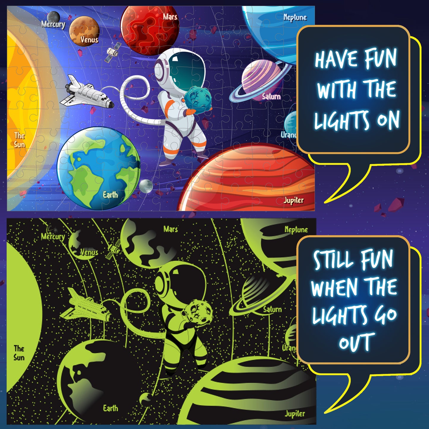 Glow in the Dark - Solar System Puzzle