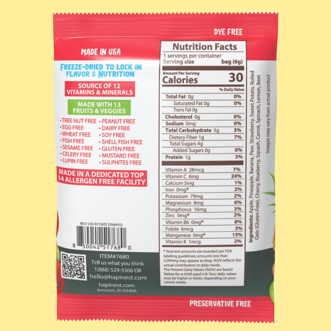 3 Fun Flavors - Hapinest | Freeze Dried Fruits & Veggies