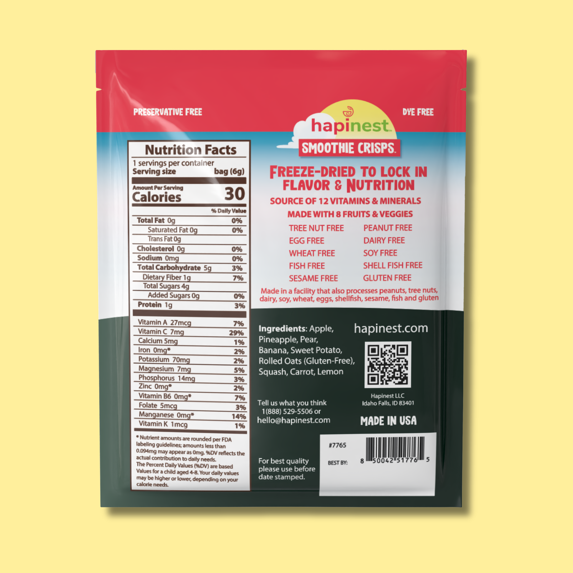 Pineapple Apple - Hapinest | Freeze Dried Fruits & Veggies