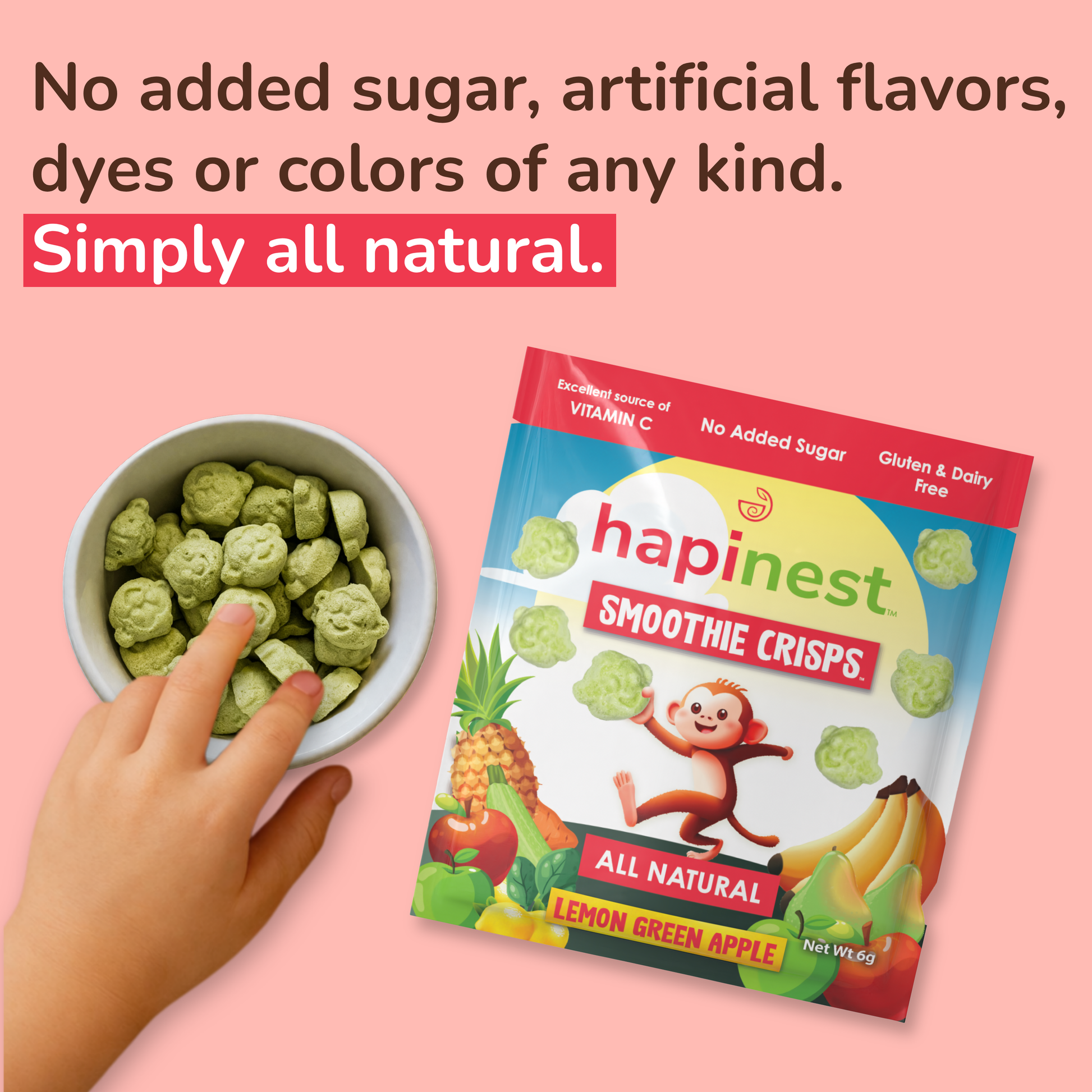 Lemon Green Apple - Hapinest | Freeze Dried Fruits & Veggies
