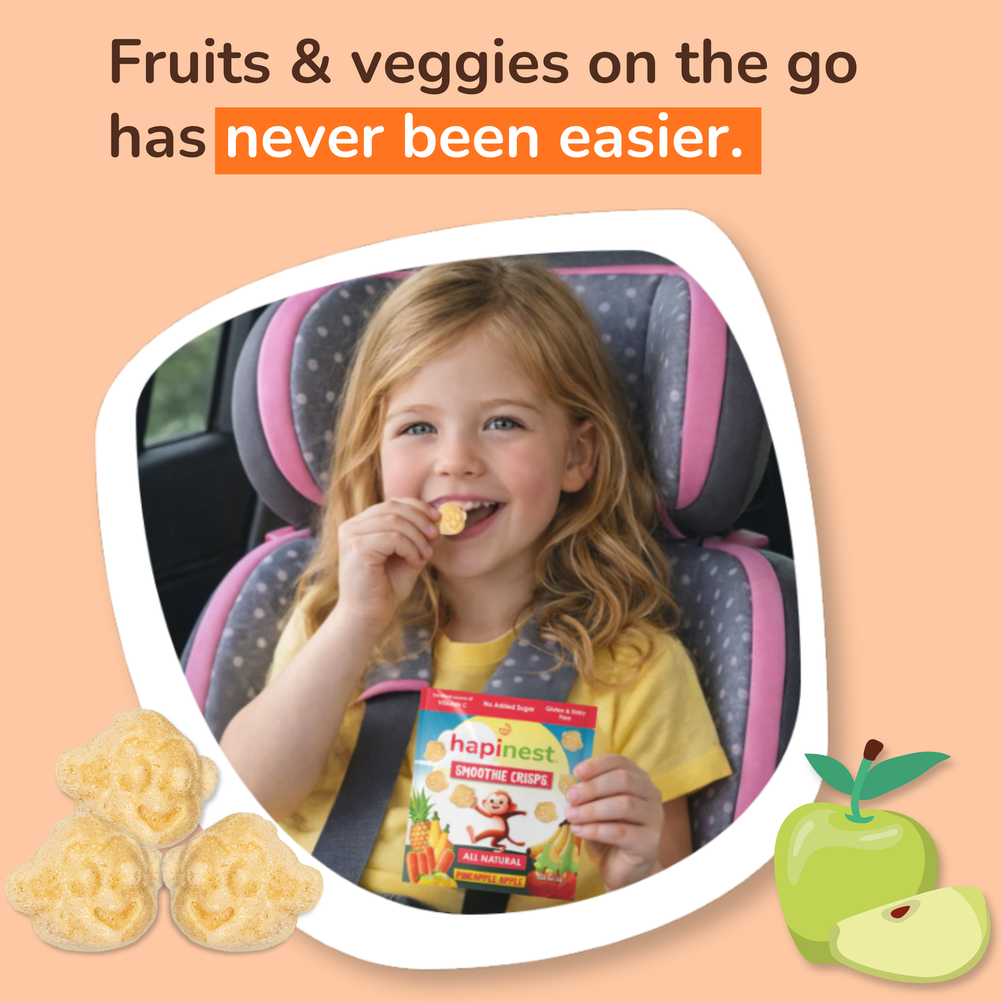 Pineapple Apple - Hapinest | Freeze Dried Fruits & Veggies