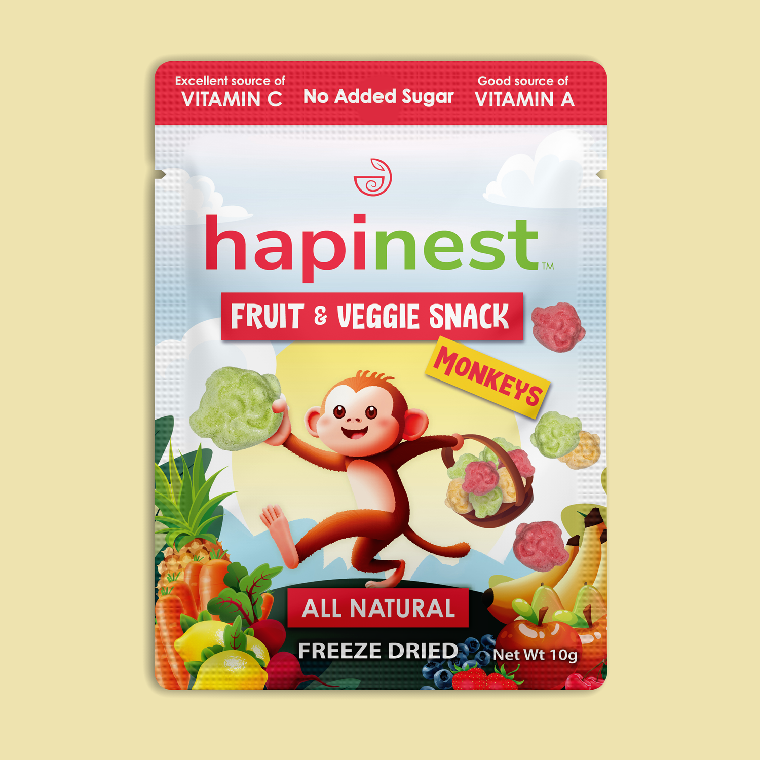 Monkeys - Hapinest | Freeze Dried Fruits & Veggies