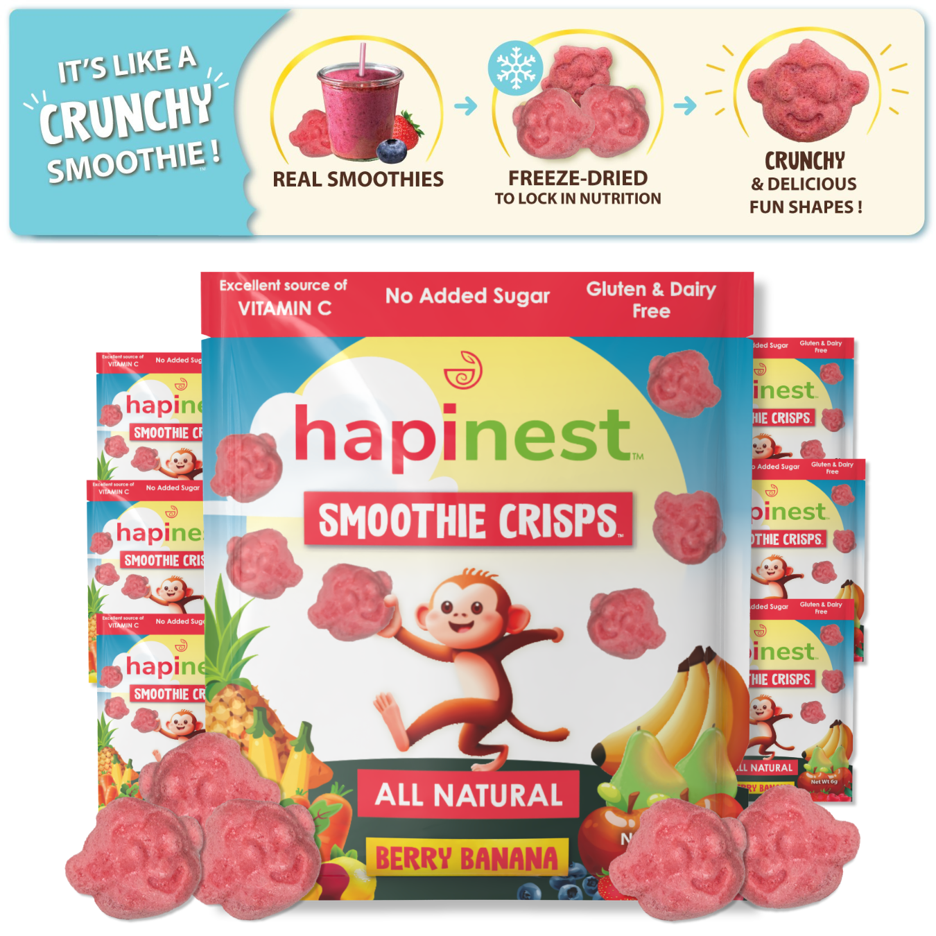 Berry Banana - Hapinest | Freeze Dried Fruits & Veggies