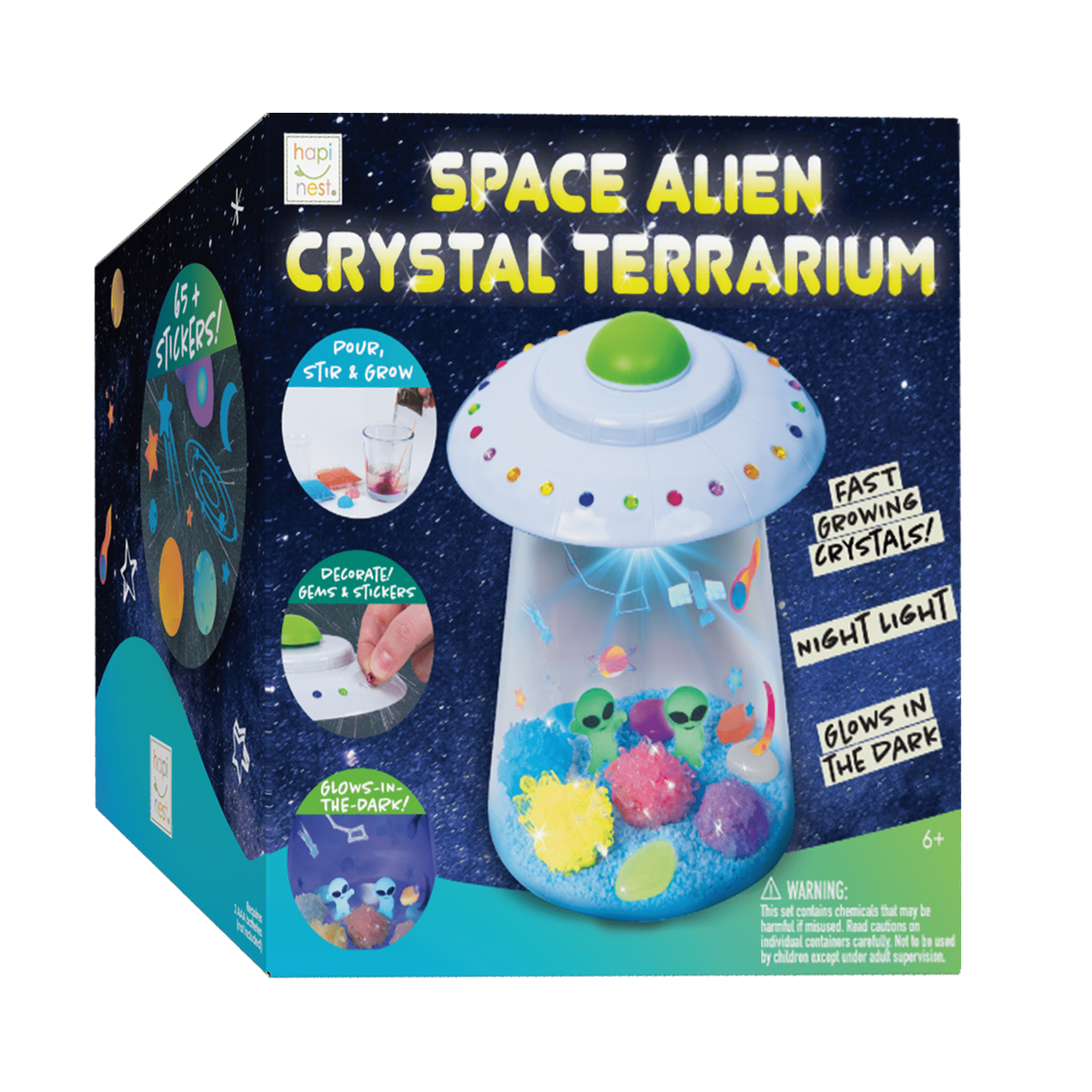 Crystal Growing Terrarium Science Kit - Space Alien - Hapinest