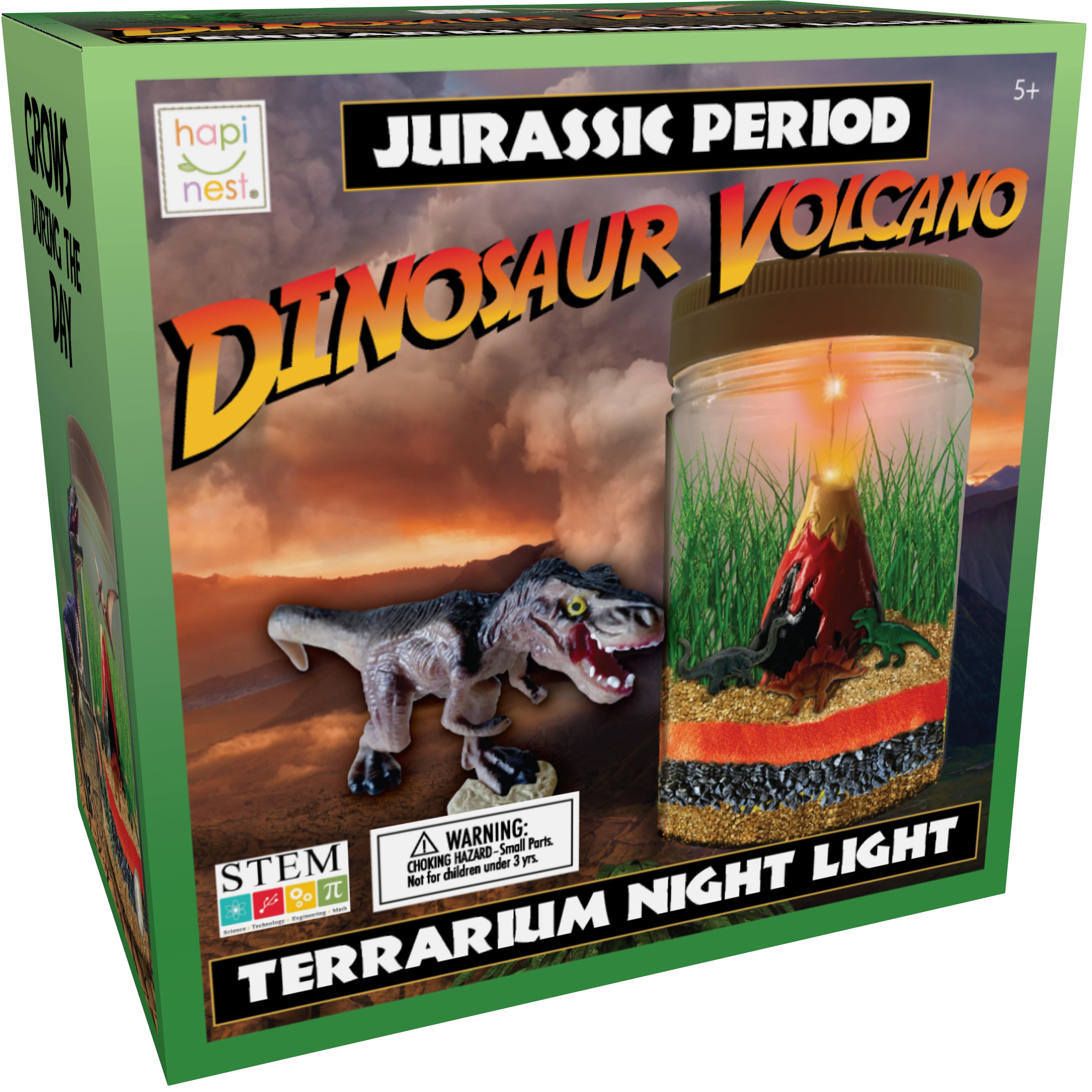 Dinosaur Terrarium Kit with Light-up Volcano - Hapinest