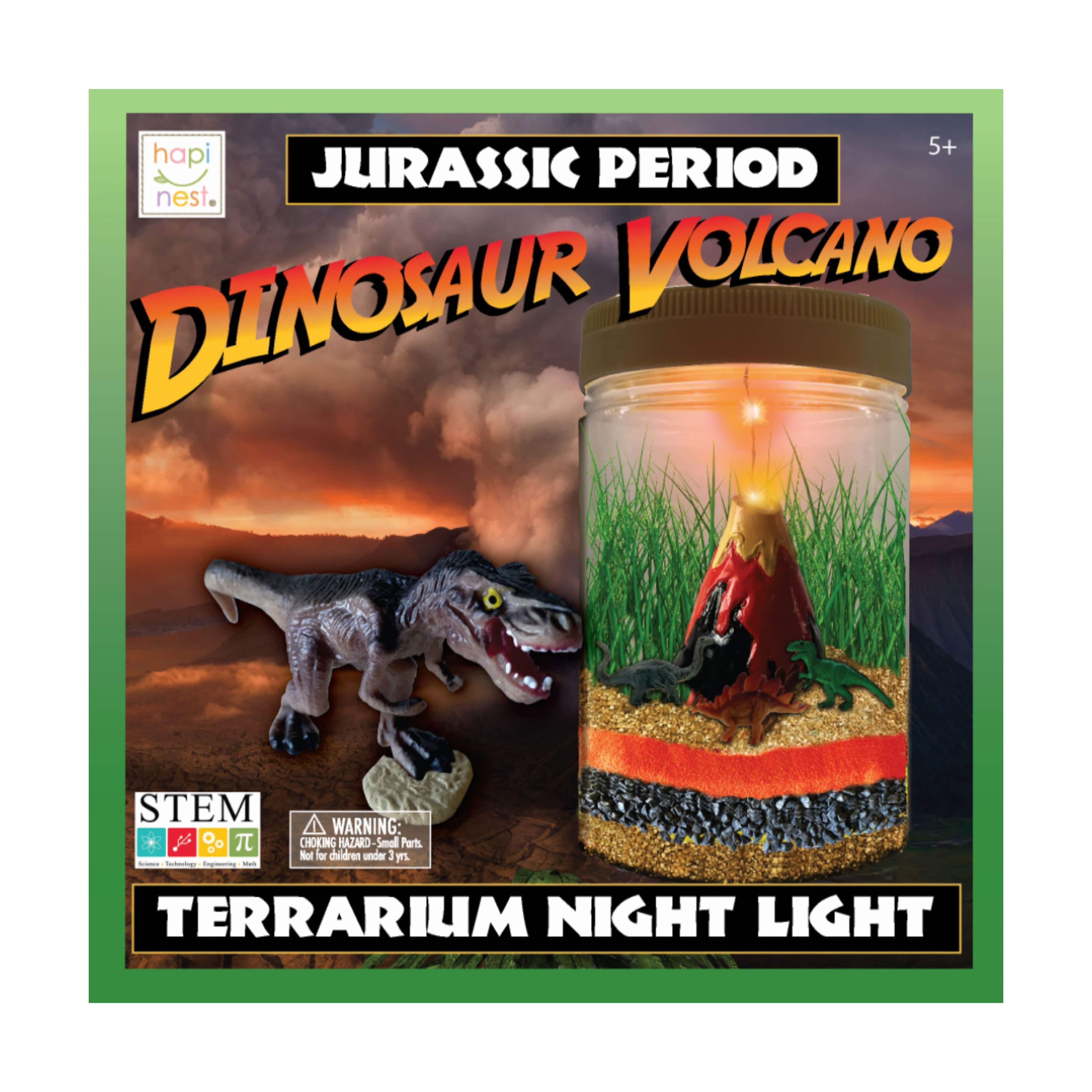 Dinosaur Terrarium Kit with Light-up Volcano - Hapinest