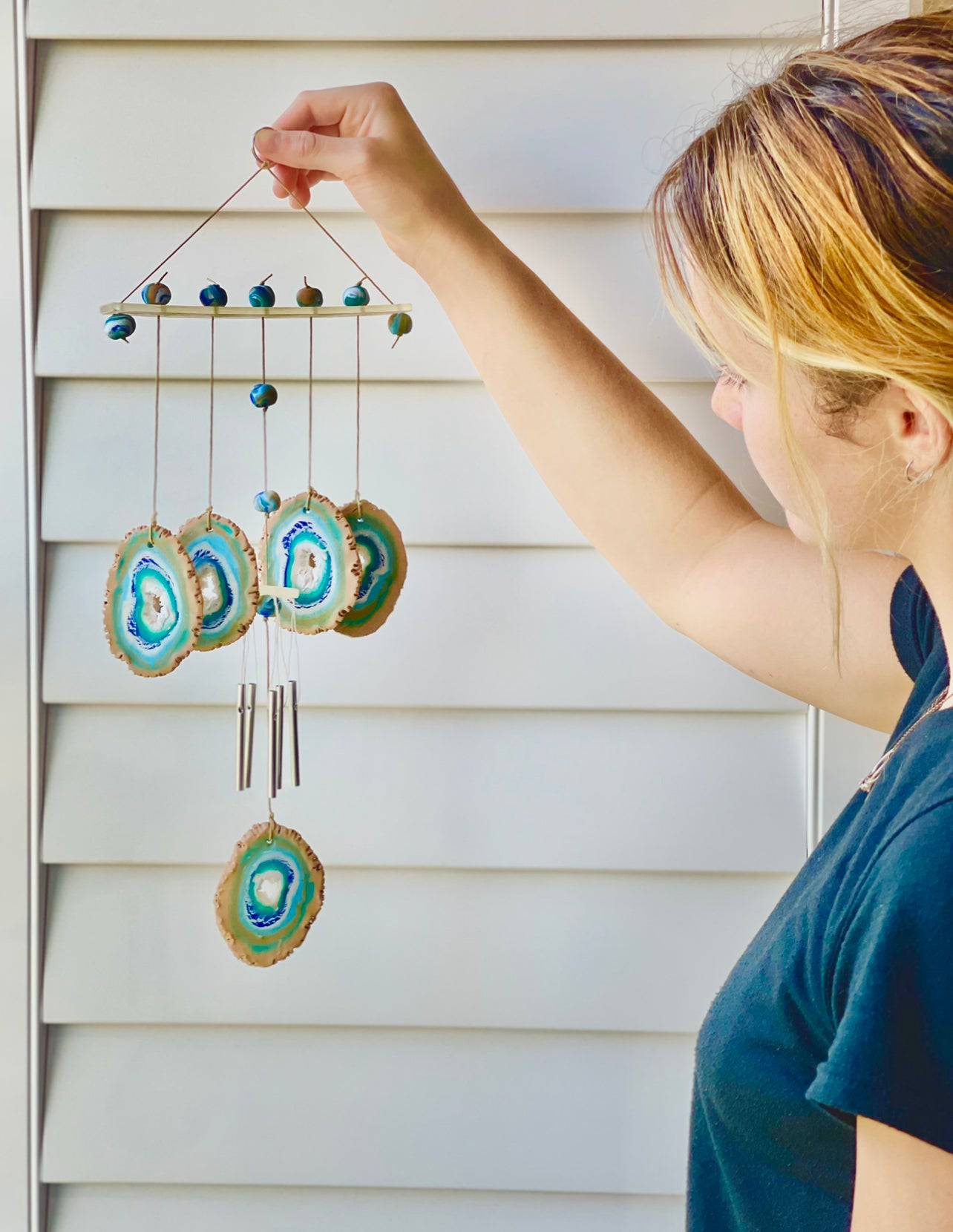 DIY Clay Geode Wind Chime - Craft Kit - Hapinest