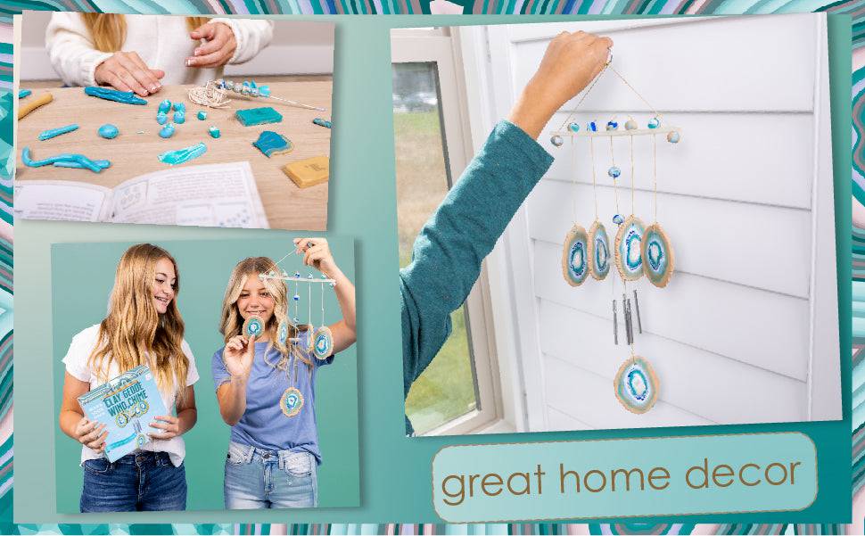 DIY Clay Geode Wind Chime - Craft Kit - Hapinest