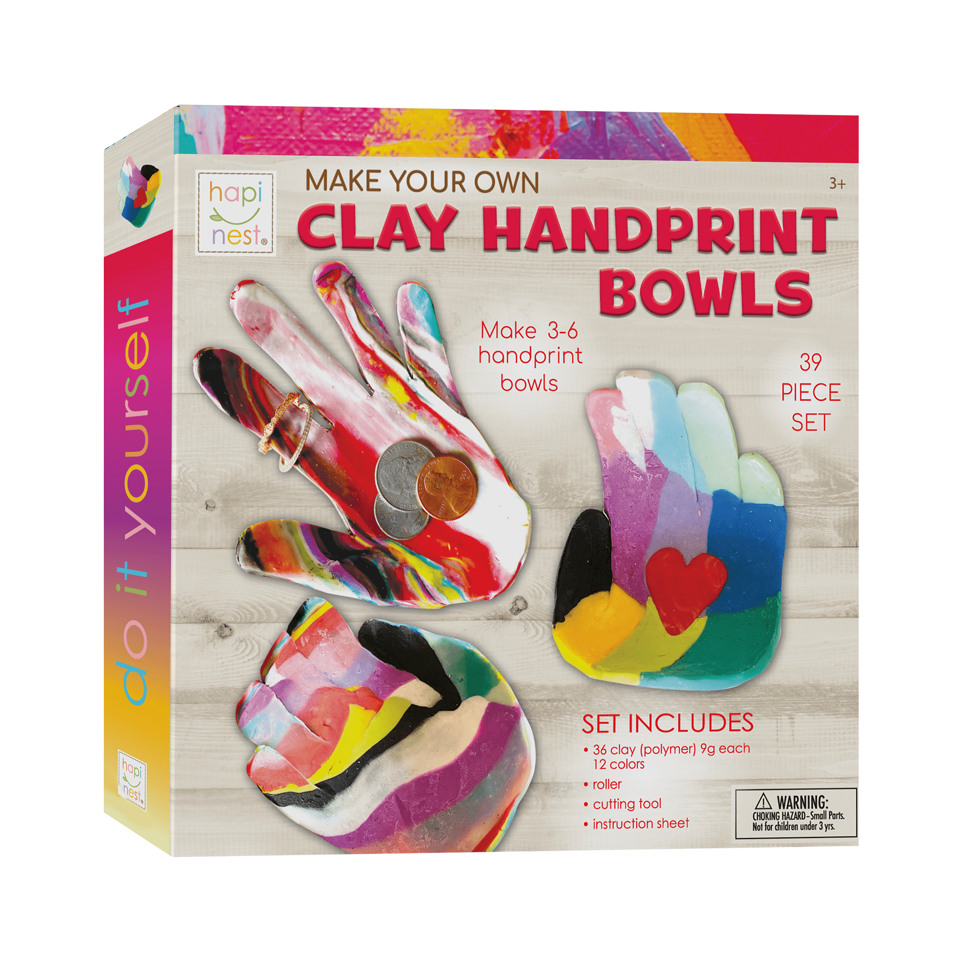 DIY Clay Handprint Bowls - Craft Kit - Hapinest