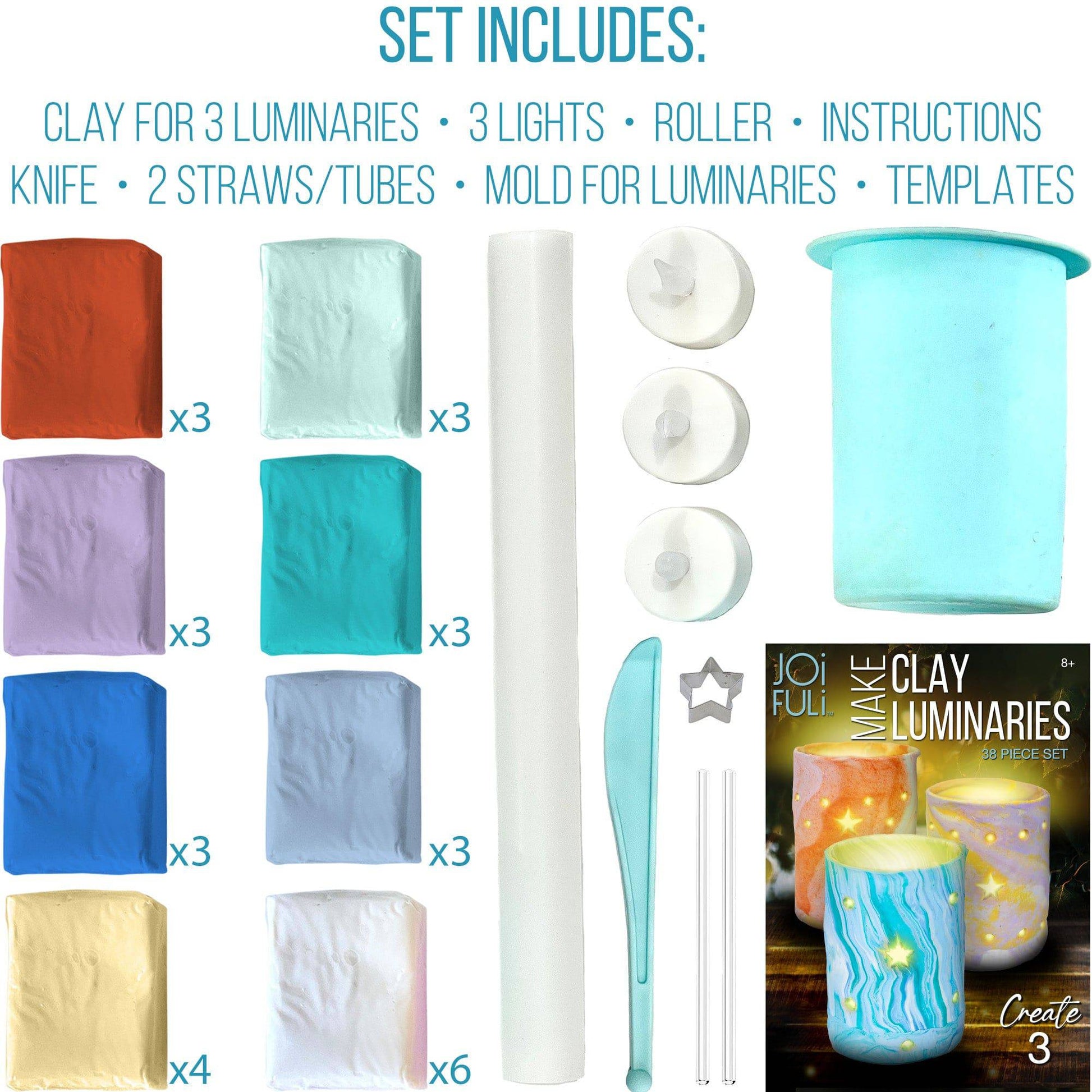 DIY Clay Luminaries - Craft Kit (JOIFULI) - Hapinest