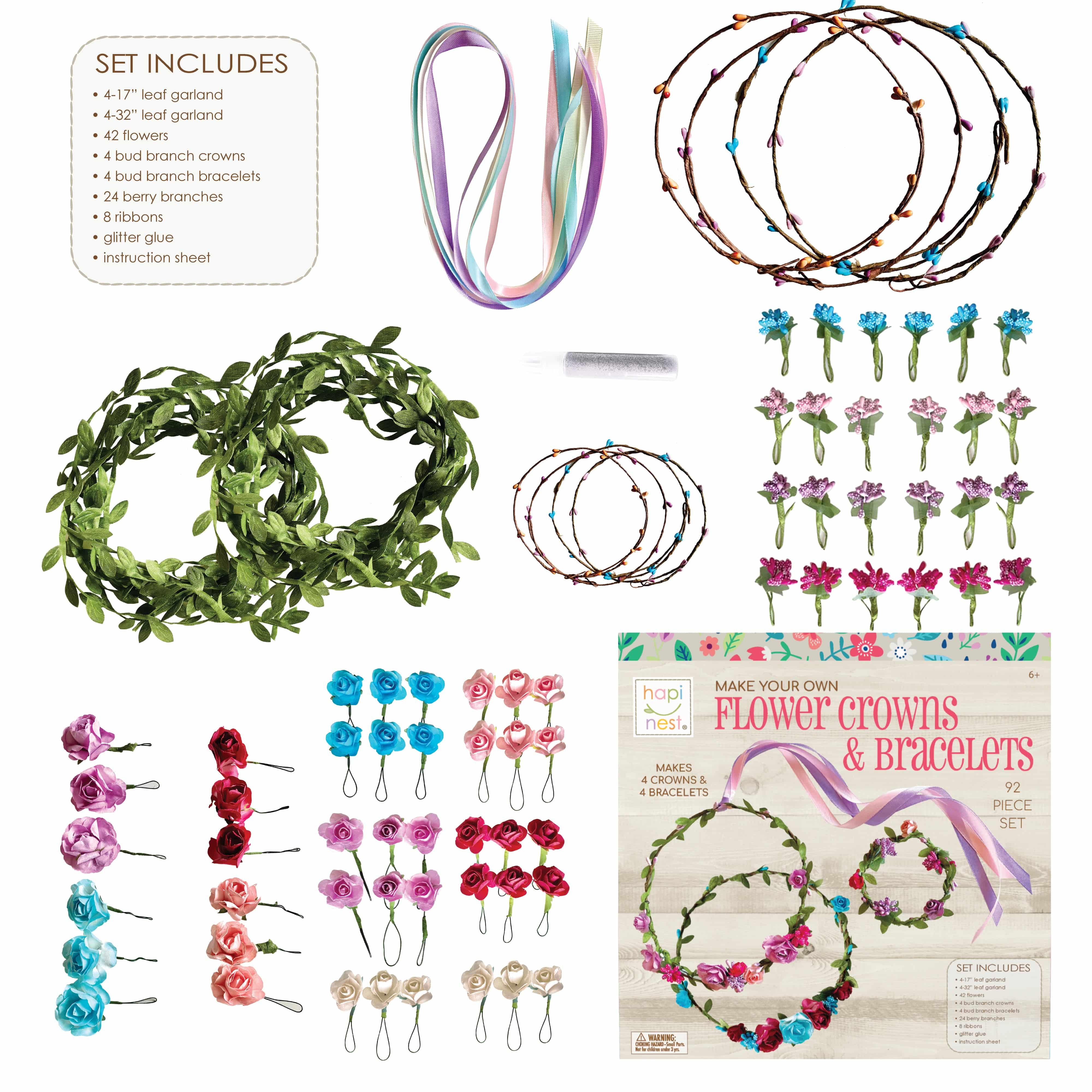 DIY Flower Crowns & Bracelets - Craft Kit - Hapinest