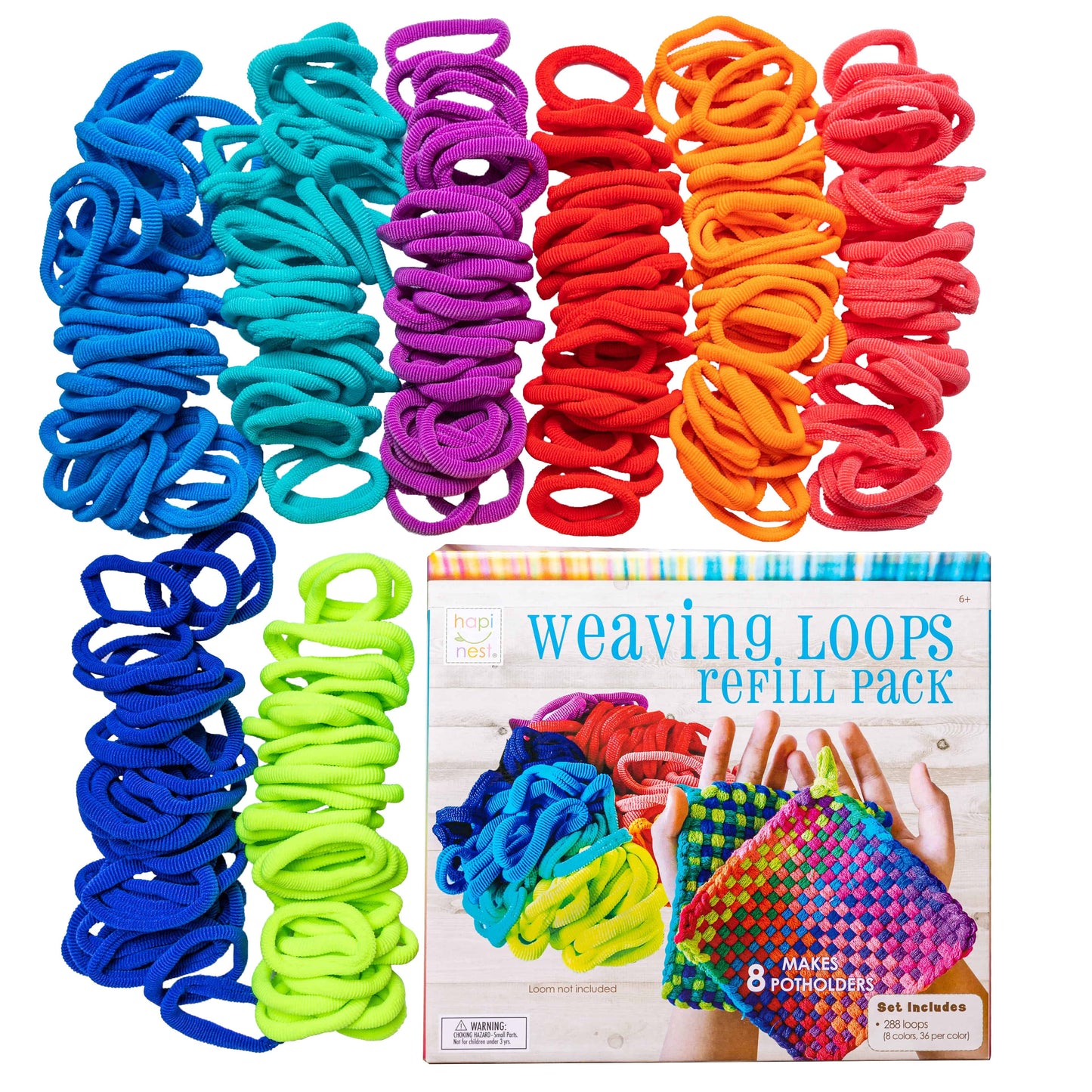 DIY Potholders Weaving Loops Refill Pack (288 Pieces) - Hapinest