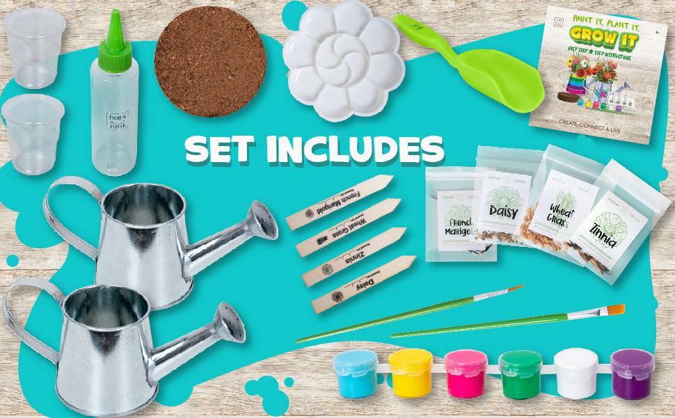 Grow & Paint Watering Can - Craft Kit - Hapinest