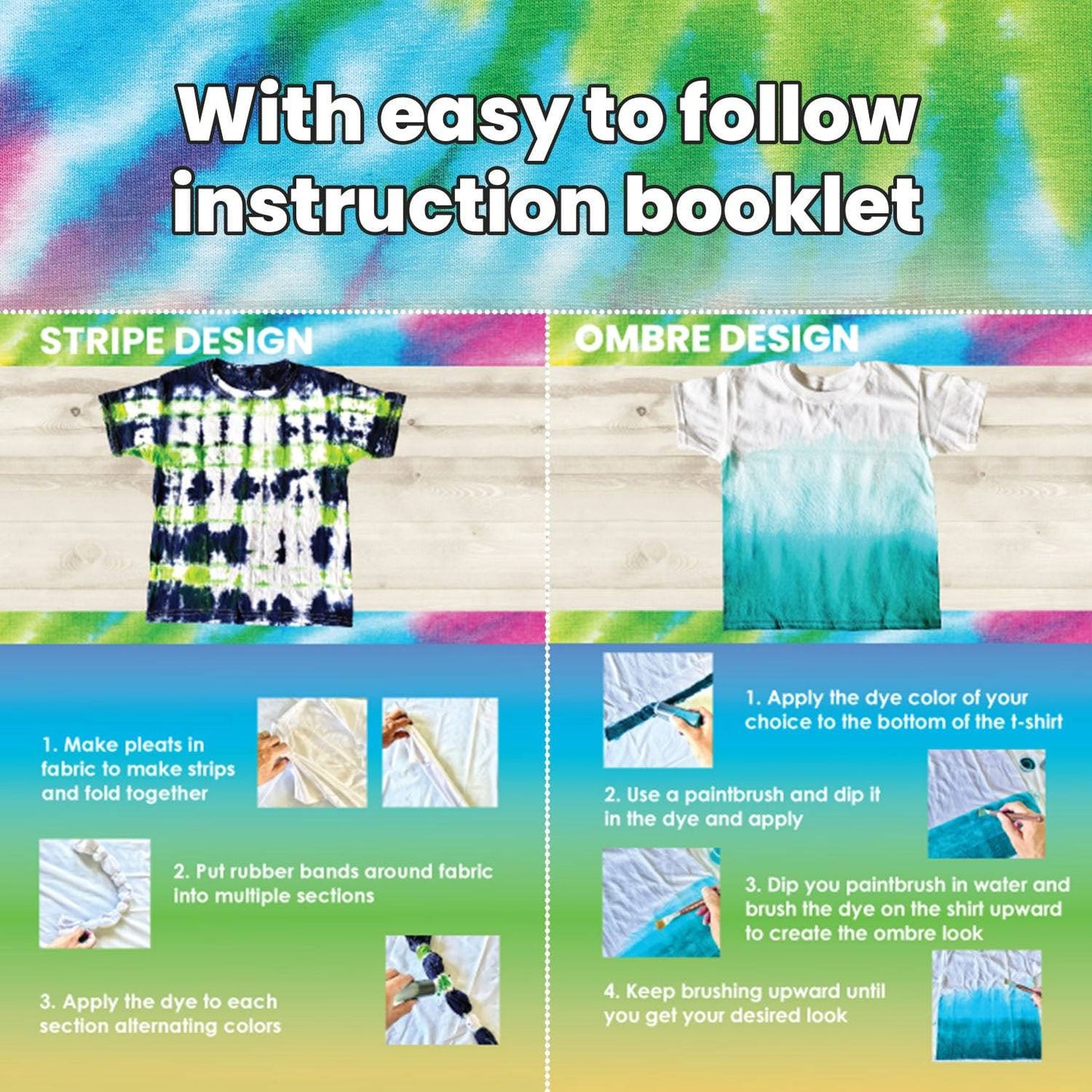 Tie Dye Party Pack - Craft Kit (Kids & Adults) - Hapinest