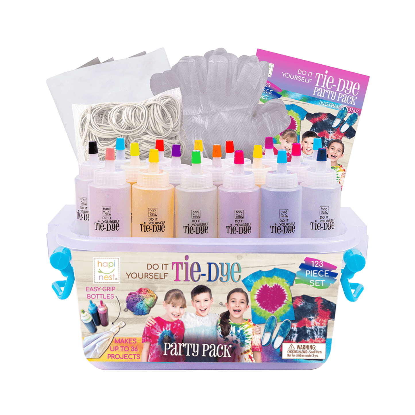 Tie Dye Party Pack - Craft Kit (Kids & Adults) - Hapinest