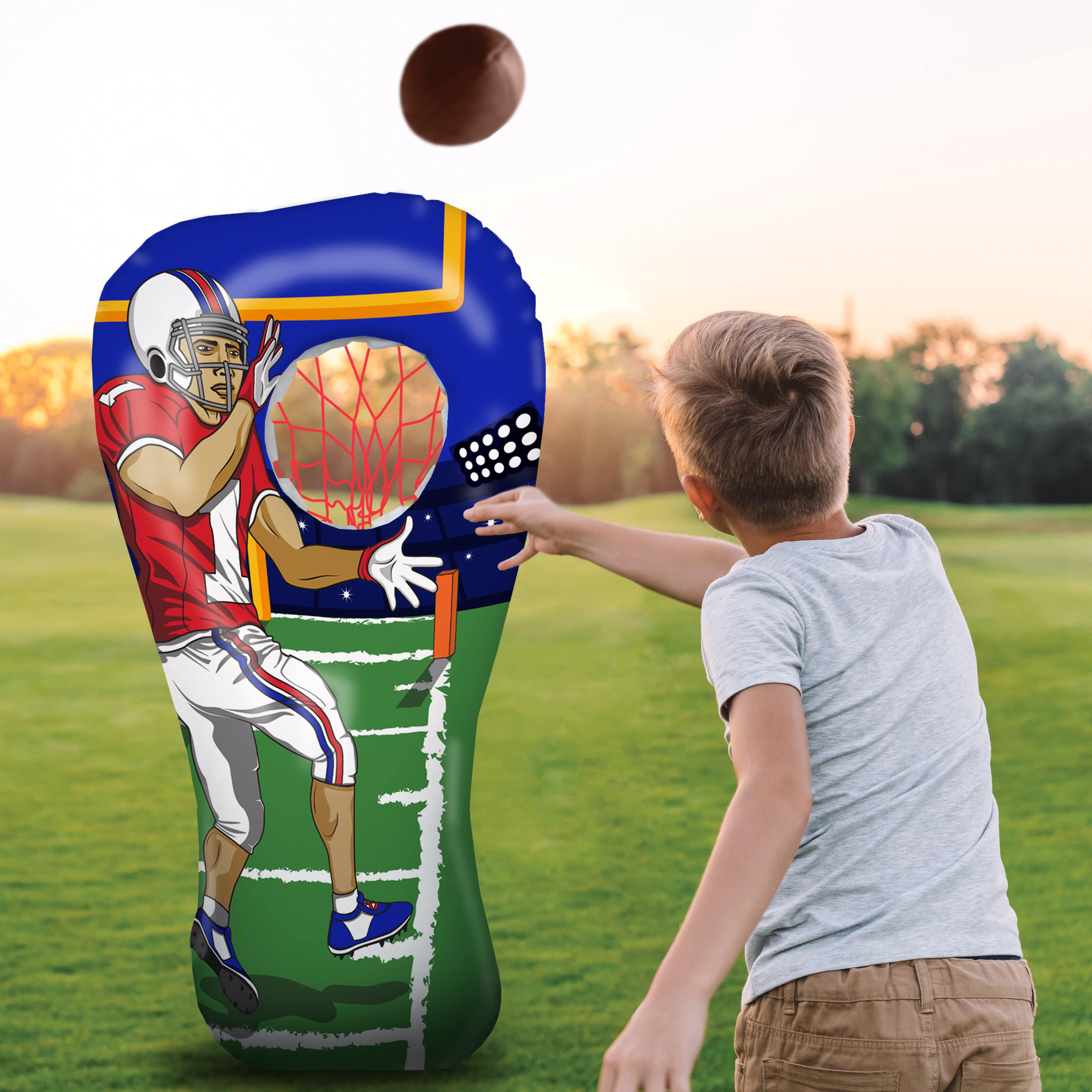 Giant Inflatable Football Toss Game - Hapinest