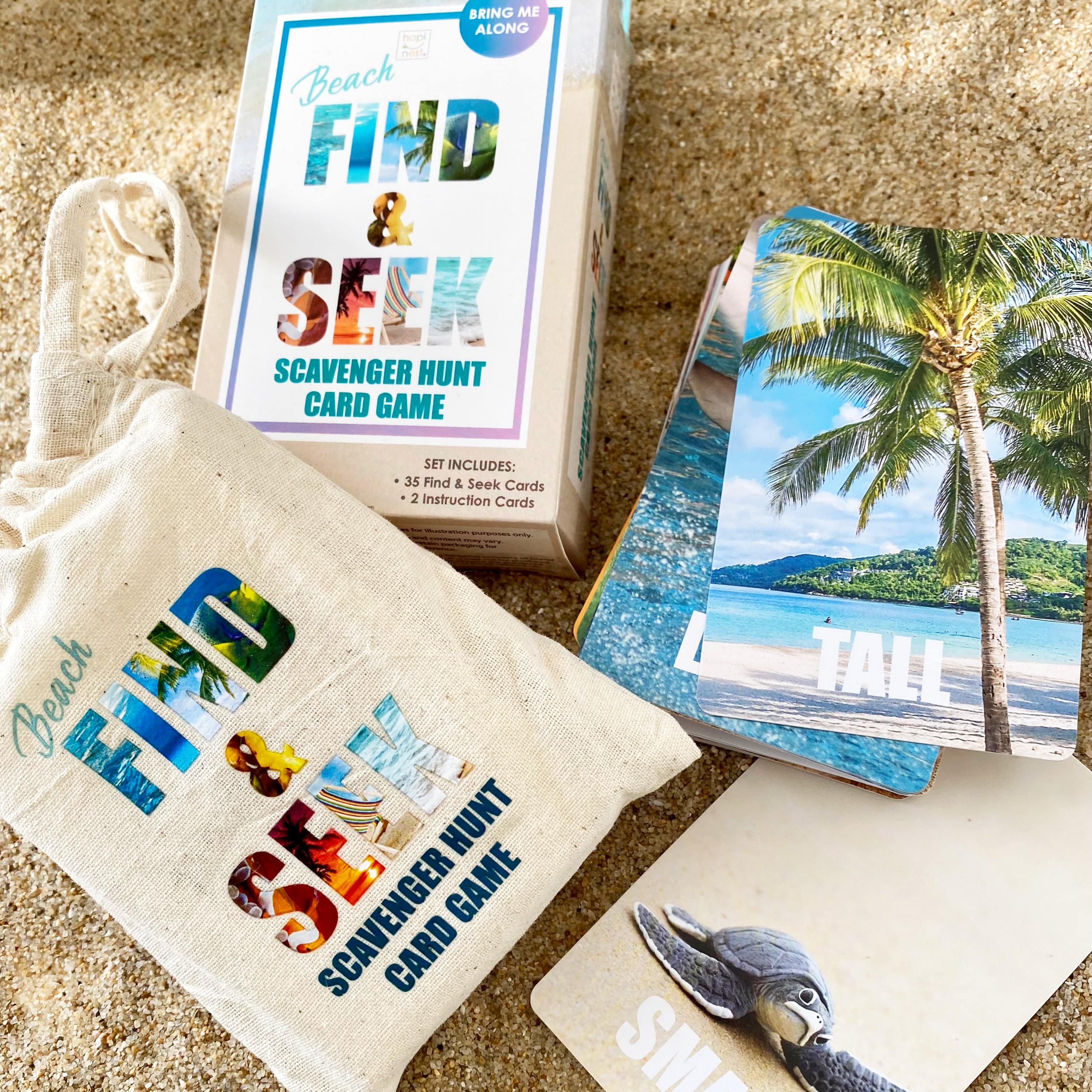 Find & Seek: Scavenger Hunt Card Game - Beach Edition - Hapinest