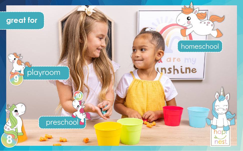 Pre-School Learning Toys: Counting Unicorns - Hapinest