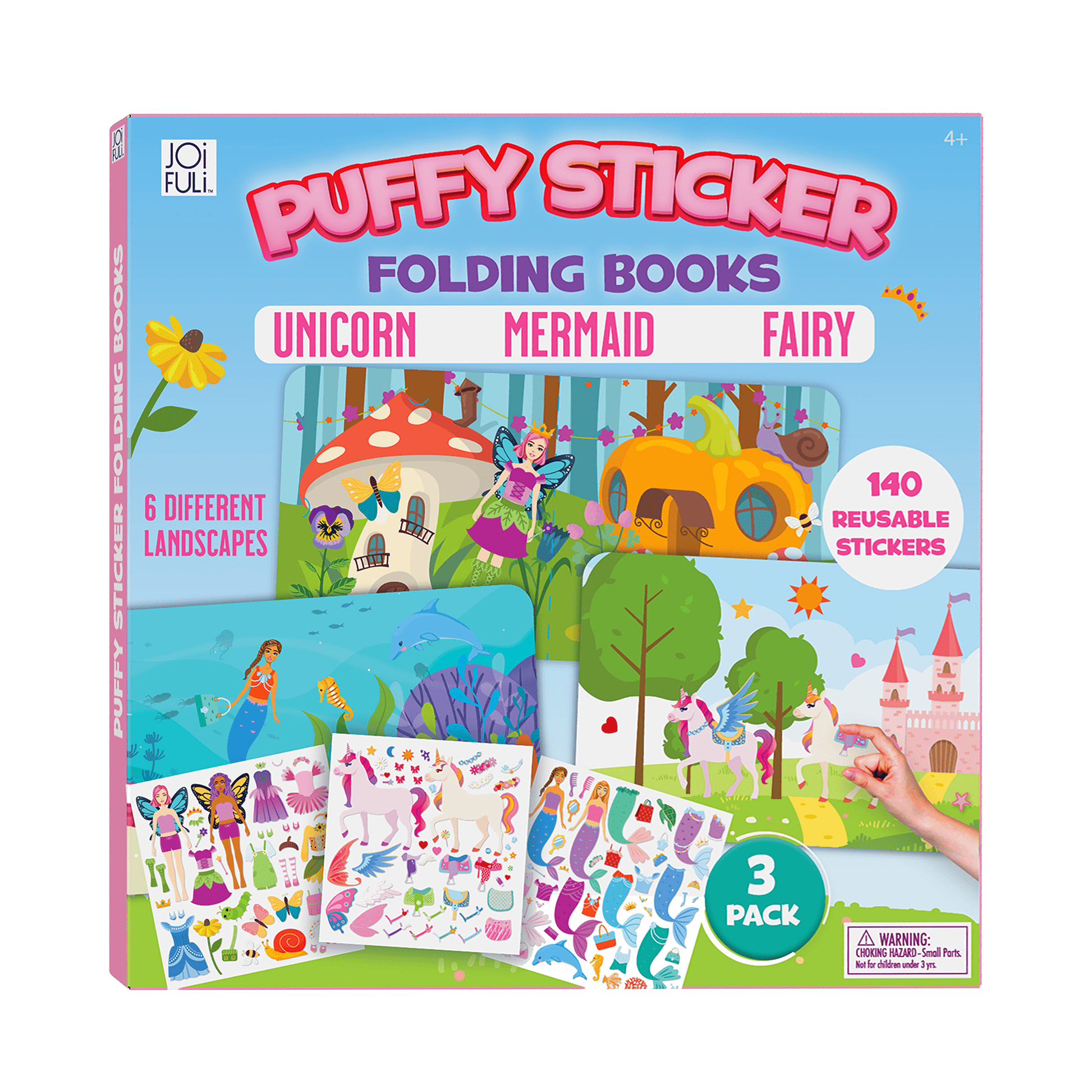 Puffy Stickers Activity Book - Fairy & Unicorn - Hapinest