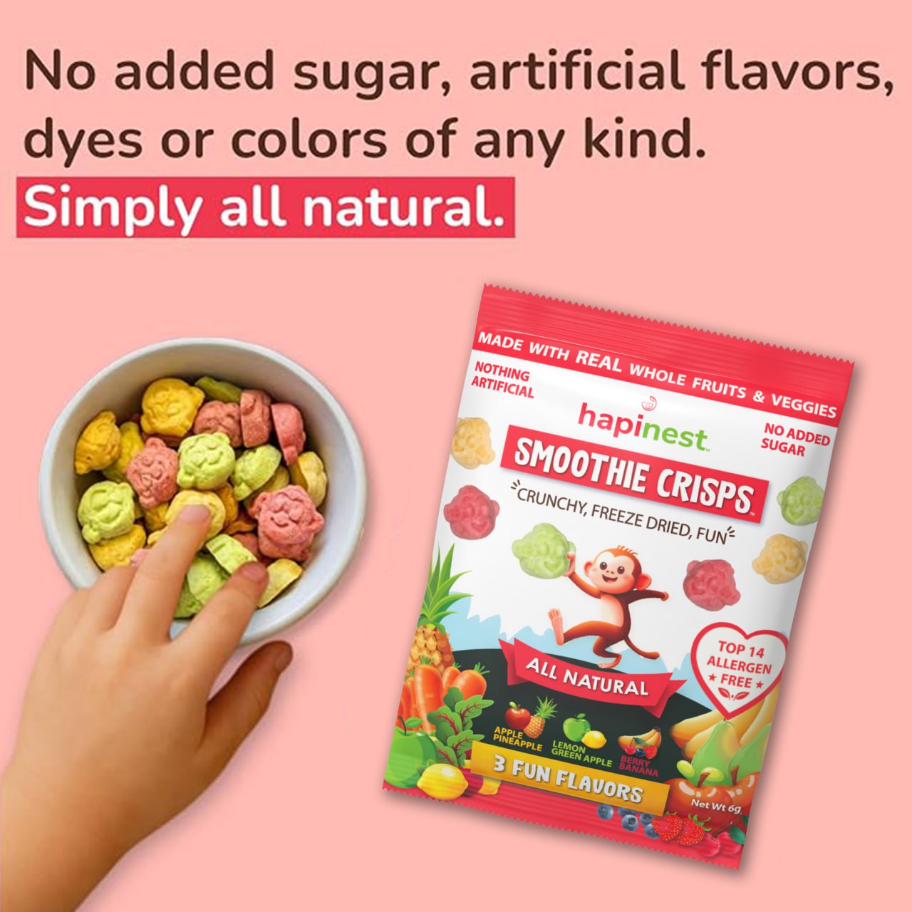 3 Fun Flavors - Hapinest | Freeze Dried Fruits & Veggies