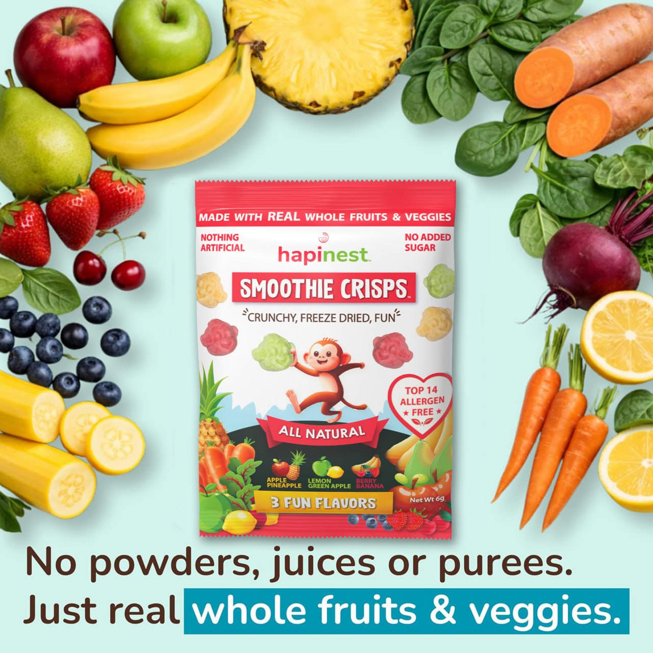 3 Fun Flavors - Hapinest | Freeze Dried Fruits & Veggies