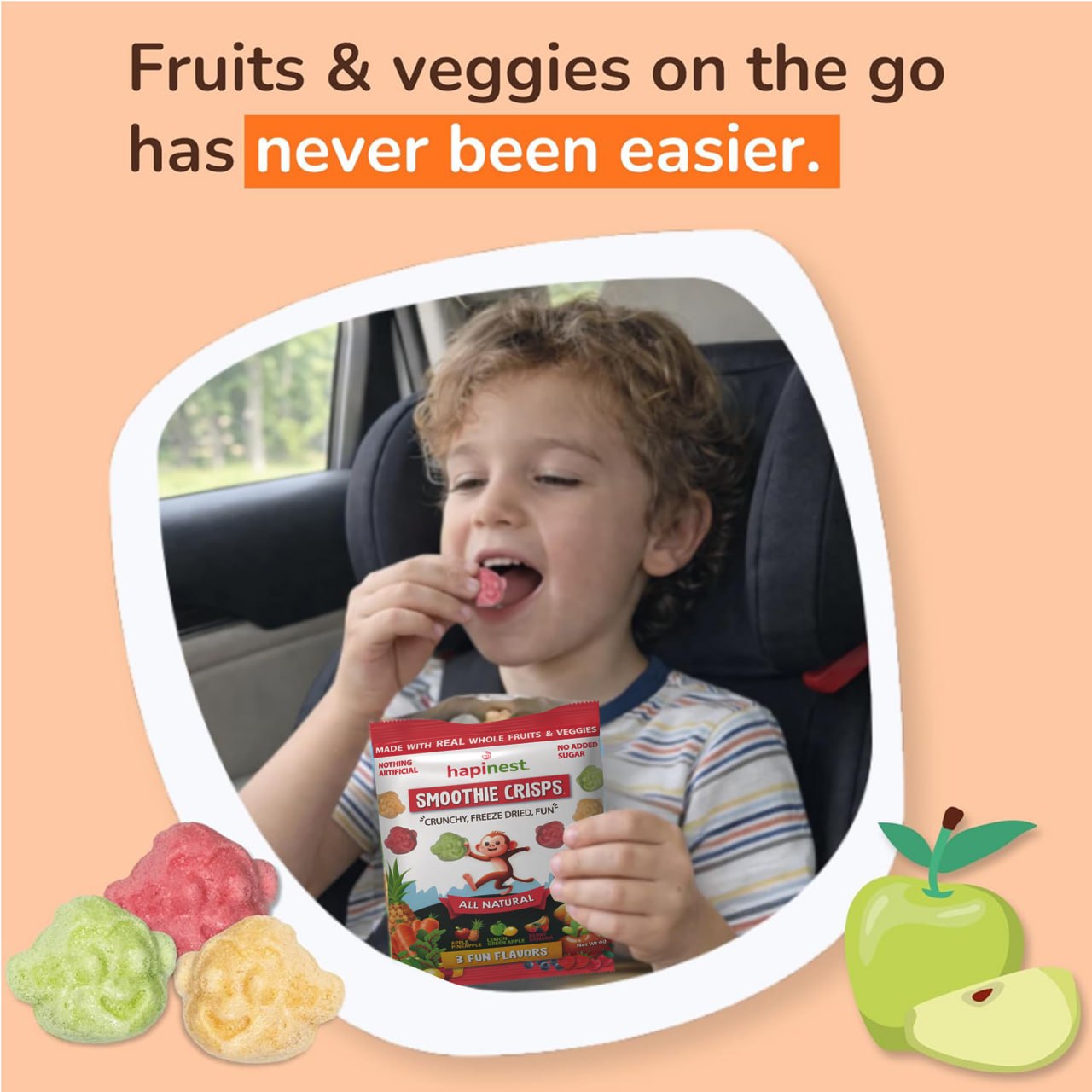 3 Fun Flavors - Hapinest | Freeze Dried Fruits & Veggies