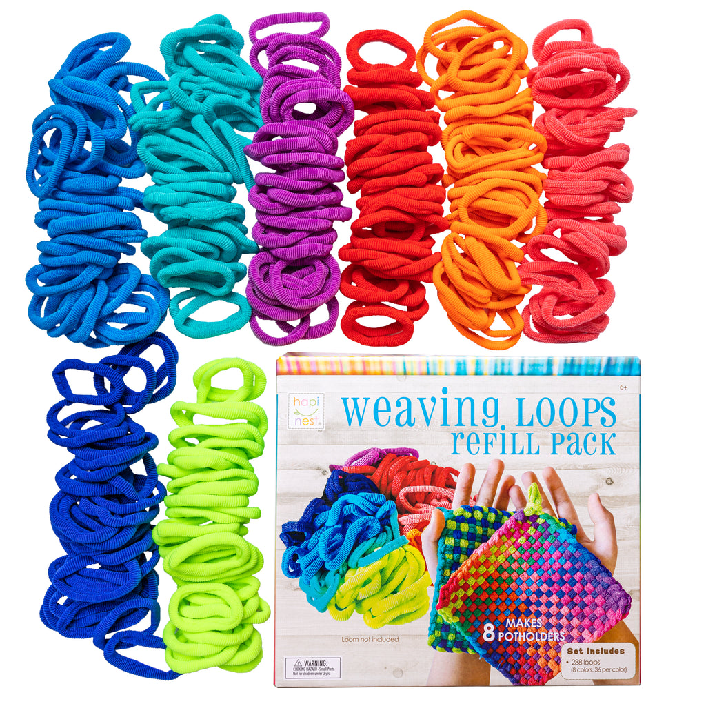  Zerodeko 192pcs Elastic Braided Rope Loom kit for Girls pez  Refills Loom for Kids Loom Bands Weaving Loom for Kids potholder Loom kit  for Kids Webbing Strap Acrylic Child Toy Ring