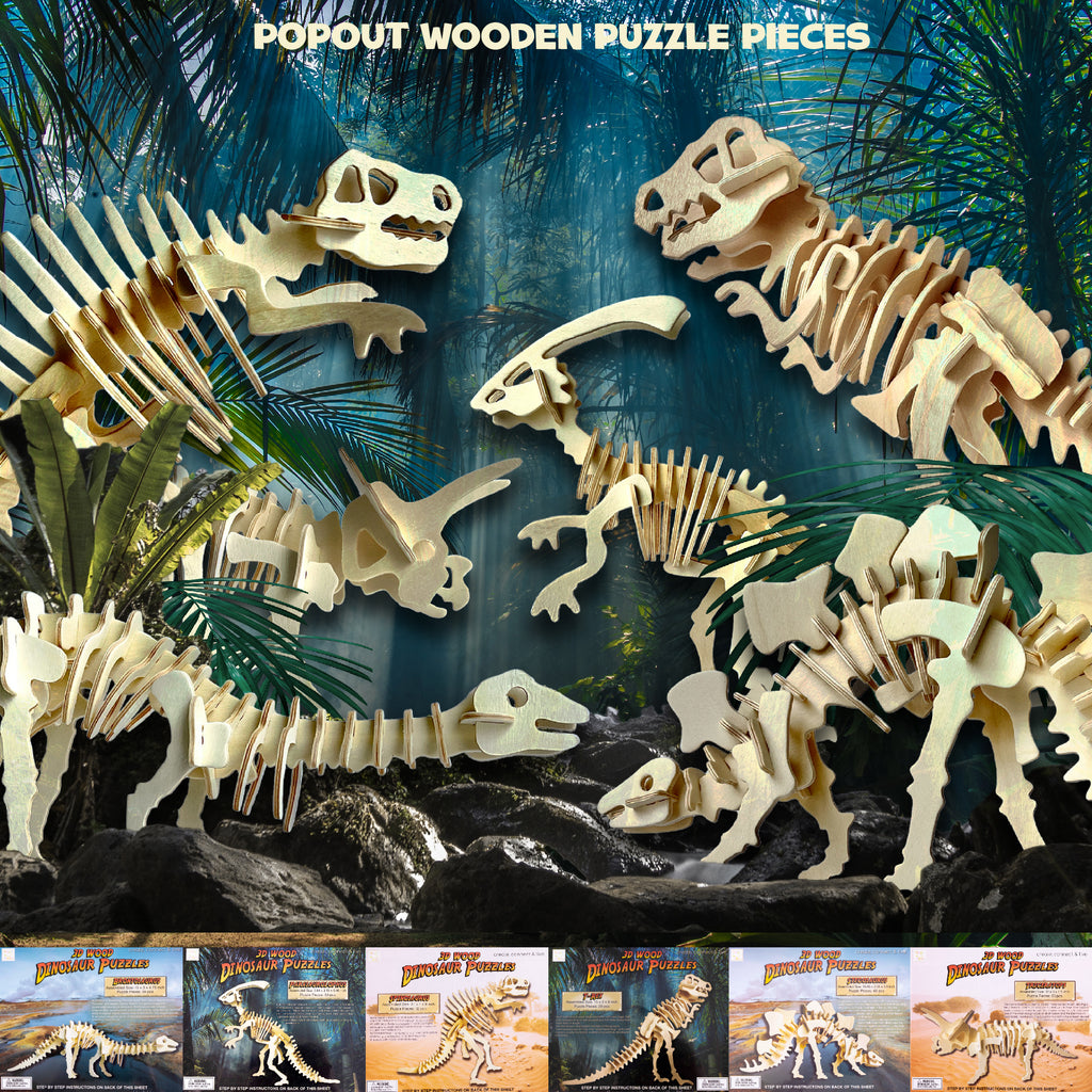 Puzzle 3D en Bois Triceratops - Hopono
