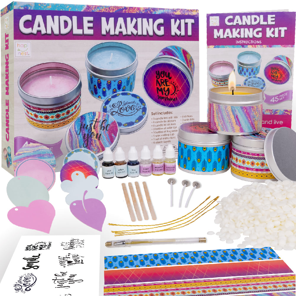 Soy Candle Making Kit - DIY Art in a Box - DIY Relaxation